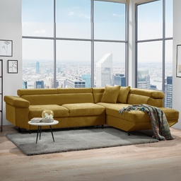 [FZ101451] Divano letto angolare 297x206 cm senape