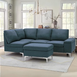 [FZ101087] Divano angolare sinistro grigio 218x172x87