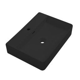 [FZ101890] Lavabo ceramica 60x42x13 cm nero opaco