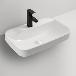 [FZ101881] Lavabo semincasso ceramica 60x40 cm bianco
