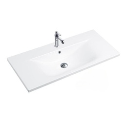 [FZ101880] Lavabo da appoggio 101x46.5x18 cm bianco