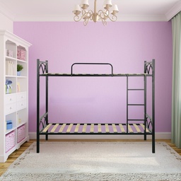 [FZ101943] Letto a castello in metallo nero 194x80x160