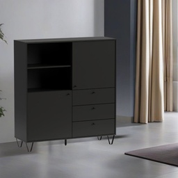 [FZ101244] Credenza antracite 123.6x40x135.2 cm