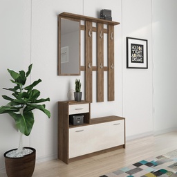 [FZ102034] Mobile ingresso noce 100x25,5x190 cm