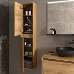 [FZ102114] Colonna bagno 30x24x140 rovere africa