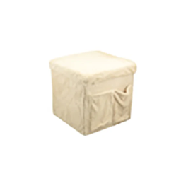 [20103129] Pouf in pelliccia sintetica 38x38 cm beige