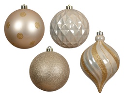 [20184611] Set 6 palline di Natale perla 15 cm