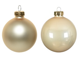 [20184616] Palline di vetro smaltate opache 6cm x 10 pz