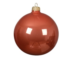 [20184624] Palline di vetro smaltate 10cm zucca speziata