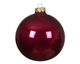 [20184626] Palline di Natale in vetro rosso melograno x6