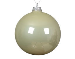 [20184631] Palline di vetro menta bianca 10 cm - 4 pz
