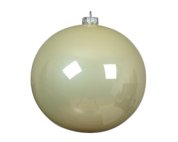 [20184632] Pallina Di Vetro Smaltata Menta Bianca 15Cm  1 Pz 