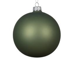 [20184641] Palline di vetro opaco rosmarino verde 10cm x4
