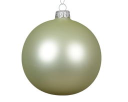 [20184655] Palline di vetro opaco menta bianca 10cm x4