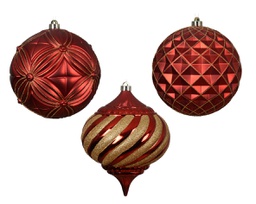[20184686] Pallina di Natale rossa D. 20cm assortita