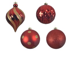 [20184689] Palline infrangibili mix Natale 15cm - 6 pz
