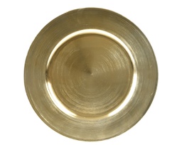 [20184693] Piatto decorativo in plastica Ø 33 cm oro
