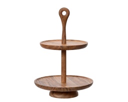 [20184712] Alzata per torta in legno 30x30x45 cm