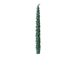[20184766] Candele verdi glitterate h.25cm x dia2.2cm