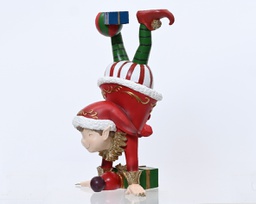 [20184781] Elfo ragazzo in dipoliresina rosso 33,2x29,8x58 cm