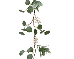 [20184810] Ghirlanda poliestere bacche bianche 150x7x3 cm
