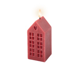 [20184878] Candela rossa in cera h. 14,8cm x 6cm x 6cm