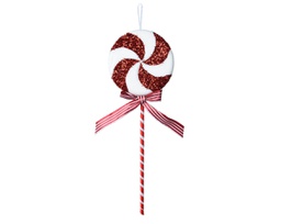 [20184883] Lecca lecca rosso/bianco h. 42cm x 15cm