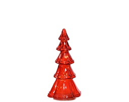 [20184887] Albero micro LED rosso h. 19,5cm x dia 10cm