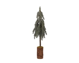[20184921] Mini albero ghiacciato verde/bianco 18x60 cm