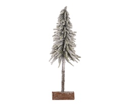 [20184922] Mini albero innevato verde/bianco 18x60 cm