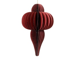 [20184957] Ornamento rosso h. 40cm, dia. 24cm
