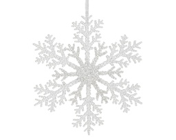 [20184996] Appendino glitter fiocco di neve 21x0,8 cm