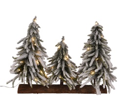 [20185027] Decorazione da tavolo innevata 15x46x34 cm
