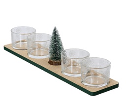 [20185028] Set di tapas in vetro 8,5x37x6 cm