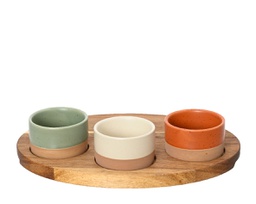 [20185030] Set tapas ovale in gres 25,5x18,5x6 cm