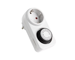 [20185042] Timer 24 pvc interno bianco 7,2x7,2x11,5 cm