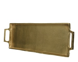 [20185049] Vassoio rettangolare oro 43,5x14cm con manico
