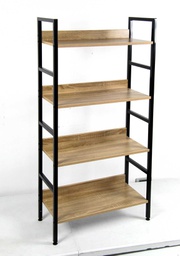 [GIC876837] Scaffale 4 ripiani rovere struttura in metallo 60x28xh.126 cm28126CL