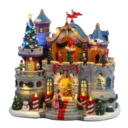 [20186043] Castello di Babbo Natale 24,5x27,5x17 cm