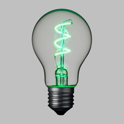 [2017089] Lampada E27 36V goccia spiral 60mm verde