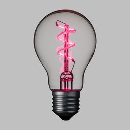 [2017117] Lampada E27 36V goccia spiral 60mm rosa