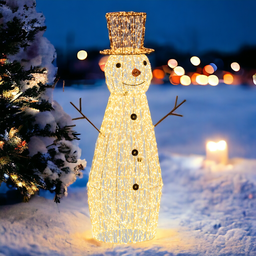[2020386] Pupazzo di neve 3D H100cm con MicroLED