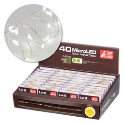 [2020399] Catena microLED 4m bianco fissa 2xCR2032