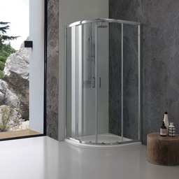 [KB-B2030110400022] Box doccia semicircolare 80x80 cristallo trasparente