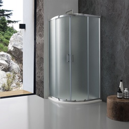 [KB-B2030110400400] Box doccia semicircolare 80x80 cm cristallo opaco
