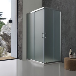 [KB-B2030110400483] Box doccia rettangolare 80x120 cristallo opaco