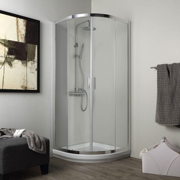 [KB-B2030110000017] Box doccia semicircolare 80x80 cm trasparente