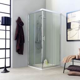 [KB-B2030110400030] Box doccia trasparente 80x80 scorrevole