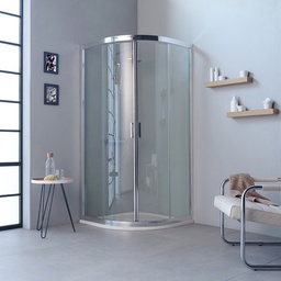 [KB-B2030110400036] Box doccia semicircolare 90x90 h195 trasparente