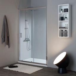 [KB-B2030110400624] Porta doccia nicchia 120 x 185 cm cristallo trasparente 6mm